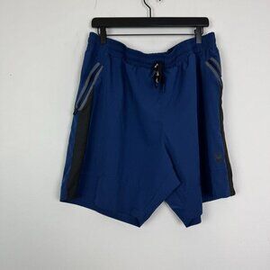 Spyder Active Athletic Shorts Mens Medium ProWeb Blue Black Stretch Woven XL